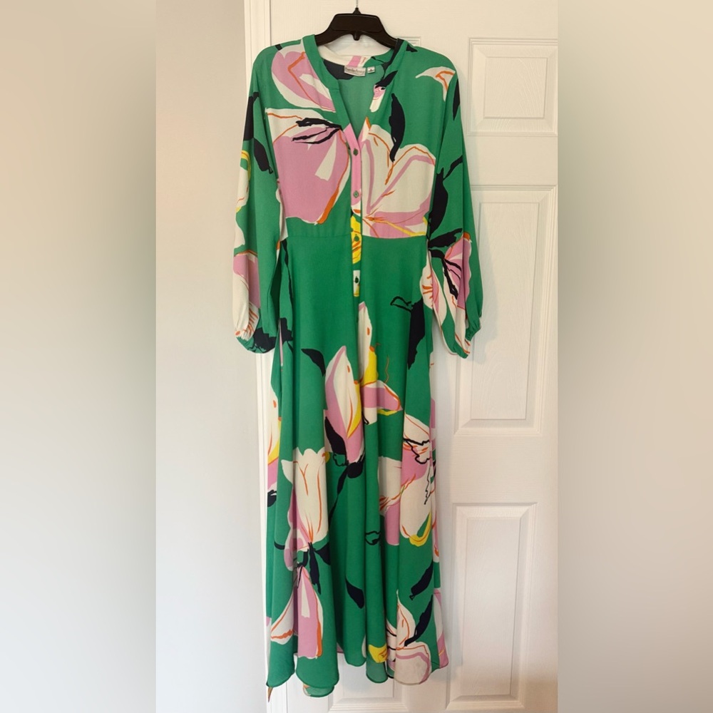 Floral Green Maxi Dress